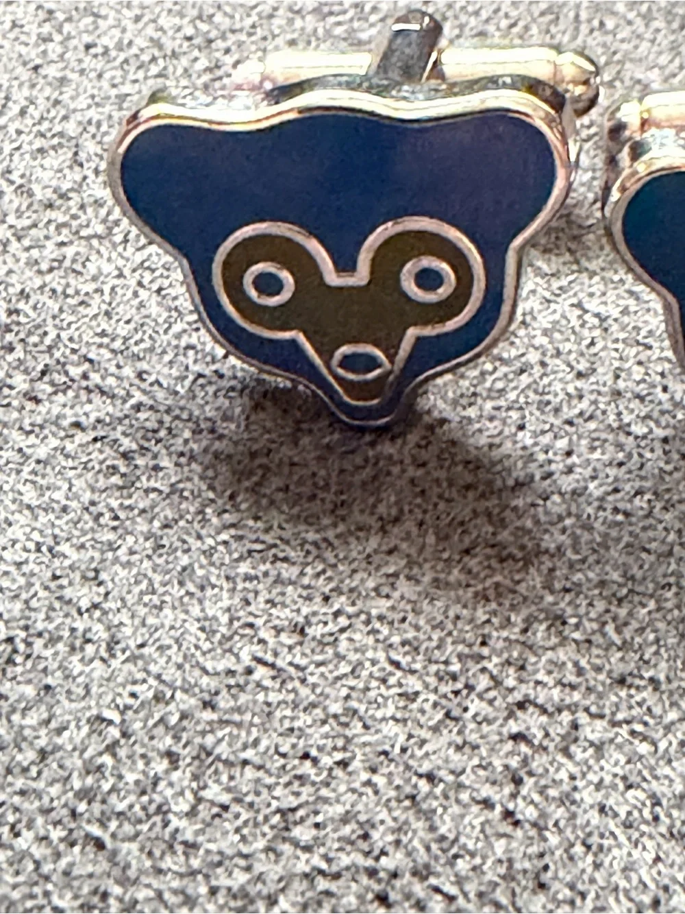 Chicago Cubs Cubby Bear Stainless Steel Cufflinks